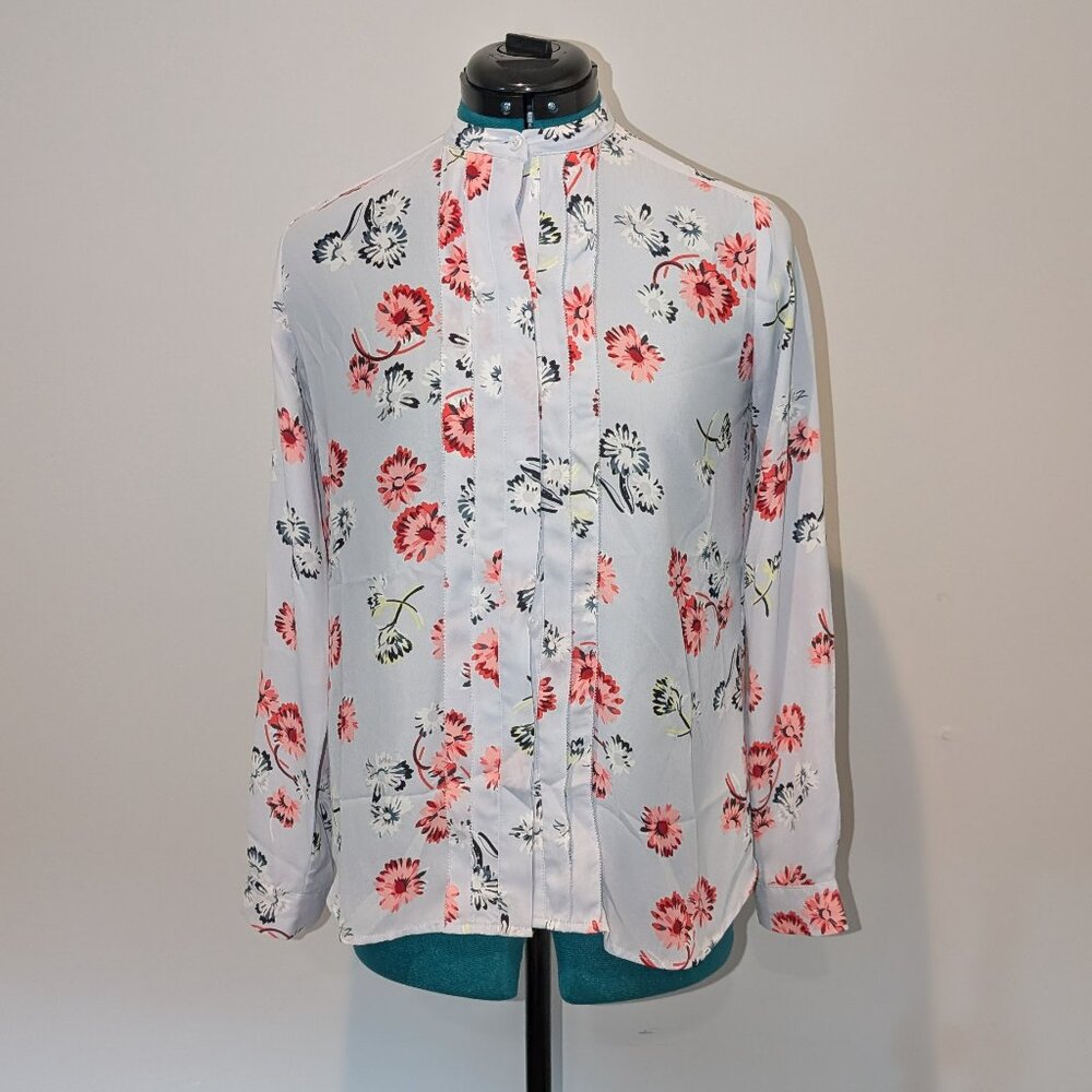 Ann Taylor Long Sleeve Floral Blouse, Size XS